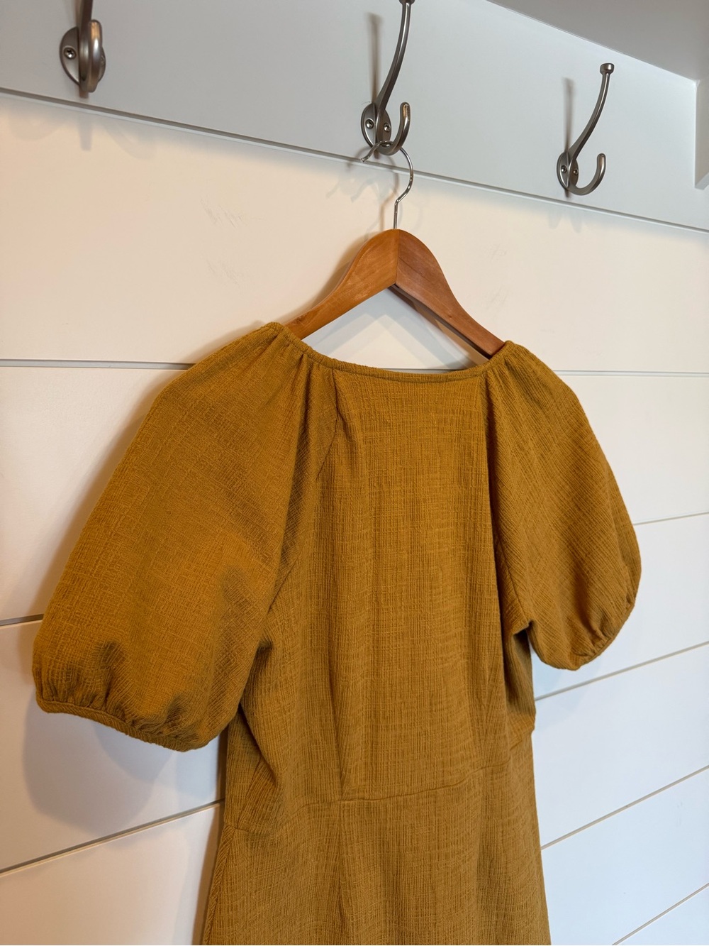 Madewell Texture & Thread Puff-Sleeve Dress Small - Picture 6 of 9